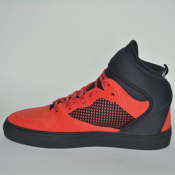 NWT AUTHENTIC BALENCIAGA MENS NEOPRENE STRAP HITOP SUEDE LEATHER US 10 EU 43 - Picture 5 of 9